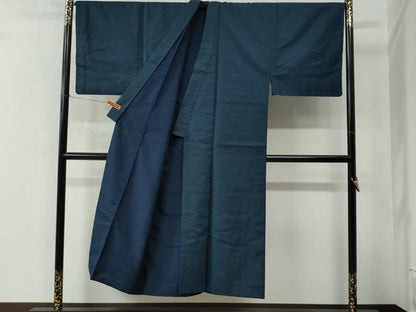 平和屋着物●男性 お召 アンサンブル 80亀甲 正絹 逸品 CABC6502yc
