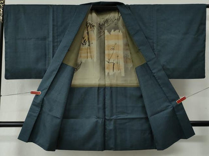 平和屋着物●男性 本場大島紬 アンサンブル 100亀甲 総詰め 正絹 逸品 CABC6503yc