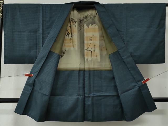 平和屋着物●男性 本場大島紬 アンサンブル 100亀甲 総詰め 正絹 逸品 CABC6503yc