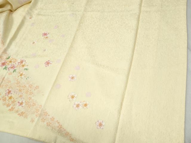 平和屋着物●豪華振袖 駒刺繍 舞花文 暈し染め 銀通し地 鈴乃屋扱い 正絹 逸品 CABC6505yc