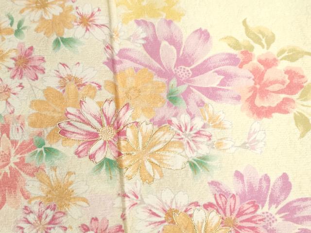 平和屋着物●豪華振袖 駒刺繍 舞花文 暈し染め 銀通し地 鈴乃屋扱い 正絹 逸品 CABC6505yc