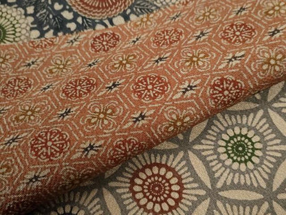 平和屋着物●訪問着 作家物 型染め 遠州椿 吉祥菊唐草文 鬼しぼ縮緬 正絹 逸品 CABC6513yc