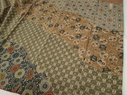 平和屋着物●訪問着 作家物 型染め 遠州椿 吉祥菊唐草文 鬼しぼ縮緬 正絹 逸品 CABC6513yc
