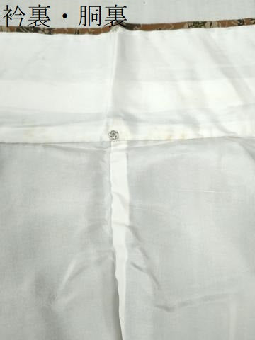 平和屋着物●訪問着 作家物 型染め 遠州椿 吉祥菊唐草文 鬼しぼ縮緬 正絹 逸品 CABC6513yc