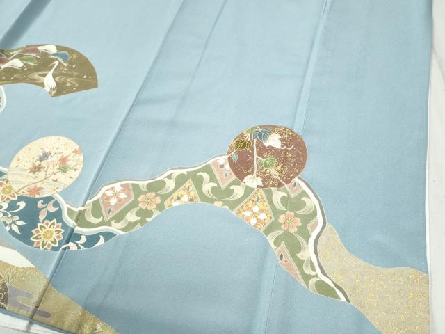 平和屋着物●豪華色留袖 駒刺繍 地紙吉祥花唐草文 金彩 正絹 逸品 CABC6514yc