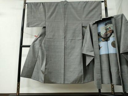 平和屋着物●男性 本場大島紬 アンサンブル 9マルキ 正絹 逸品 CABC6517yc