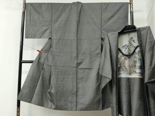 平和屋着物●男性 本場大島紬 アンサンブル 100亀甲 総詰め 正絹 逸品 CABC6519yc