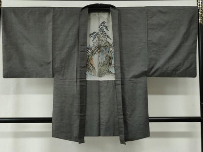 平和屋着物●男性 本場大島紬 アンサンブル 100亀甲 総詰め 正絹 逸品 CABC6519yc