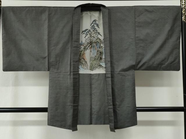 平和屋着物●男性 本場大島紬 アンサンブル 100亀甲 総詰め 正絹 逸品 CABC6519yc