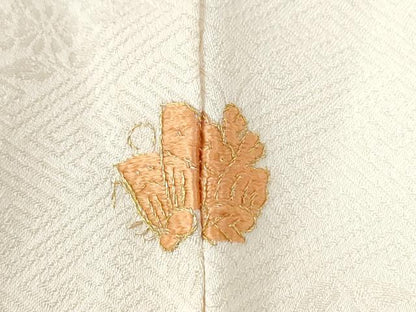 平和屋着物●訪問着　総刺繍　絞り　冊子草花文　金彩　正絹　逸品　CABC6522yc