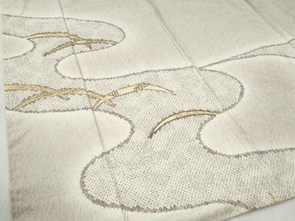 平和屋着物●染色作家　林淳一　訪問着　刺繍　芝草文　暈し染め　金糸　ますいわ屋扱い　正絹　逸品　CABC6527yc