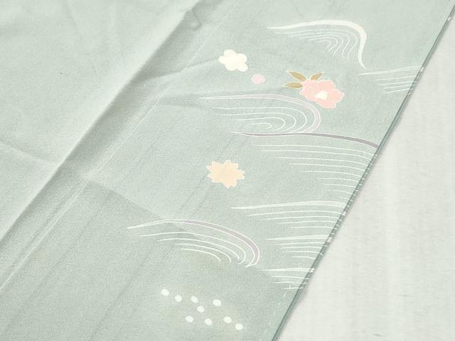 平和屋着物●訪問着　友禅　作家物　立波花筏文　暈し染め　正絹　逸品　CABC6529yc