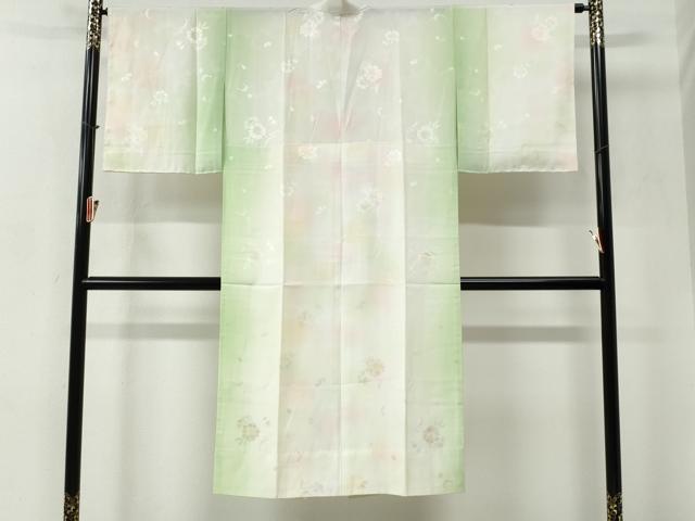 平和屋着物●長襦袢　無双仕立て　舞花地紋　暈し染め　やまと誂製　正絹　逸品　未使用　CABC6532yc