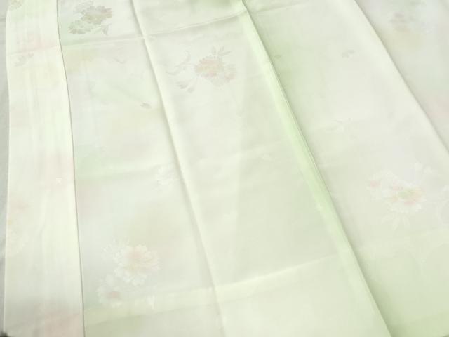 平和屋着物●長襦袢　無双仕立て　舞花地紋　暈し染め　やまと誂製　正絹　逸品　未使用　CABC6532yc