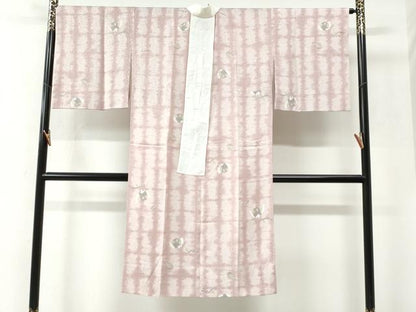 平和屋着物●長襦袢　無双仕立て　梟　フクロウ　正絹　逸品　CABC6533yc