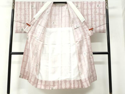 平和屋着物●長襦袢　無双仕立て　梟　フクロウ　正絹　逸品　CABC6533yc