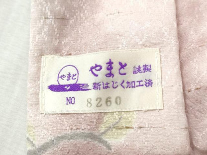 平和屋着物●長襦袢　無双仕立て　梟　フクロウ　正絹　逸品　CABC6533yc