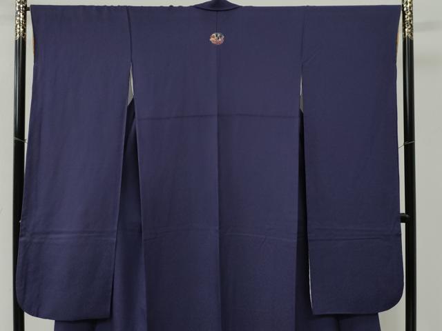 平和屋着物●豪華振袖　霞吉祥地紋　深紫色　正絹　逸品　CABC6539yc