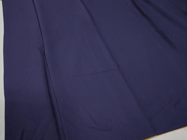 平和屋着物●豪華振袖　霞吉祥地紋　深紫色　正絹　逸品　CABC6539yc