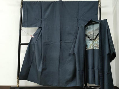 平和屋着物●男性 本場大島紬 アンサンブル 100亀甲 総詰め 正絹 逸品 CABC6546yc