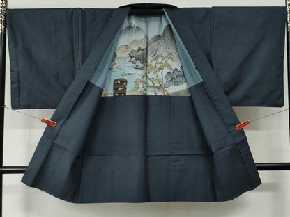 平和屋着物●男性 本場大島紬 アンサンブル 100亀甲 総詰め 正絹 逸品 CABC6546yc