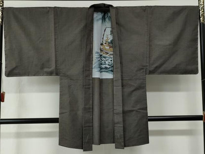 平和屋着物●男性 本場大島紬 アンサンブル 100亀甲 総詰め キングサイズ 正絹 逸品 未使用 CABC6547yc