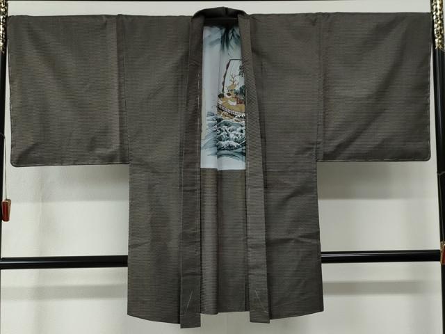平和屋着物●男性 本場大島紬 アンサンブル 100亀甲 総詰め キングサイズ 正絹 逸品 未使用 CABC6547yc