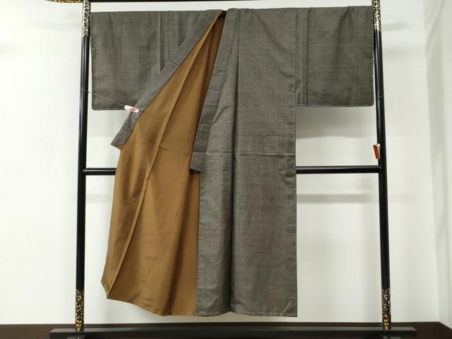 平和屋着物●男性 本場大島紬 アンサンブル 100亀甲 総詰め 羽裏：鷹 キングサイズ 正絹 逸品 未使用 CABC6549yc