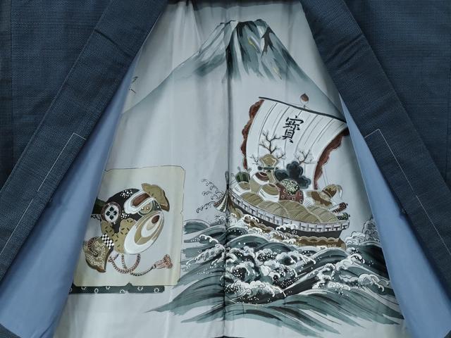 平和屋着物●男性 本場大島紬 アンサンブル・長襦袢セット 100亀甲 総詰め 正絹 逸品 未使用 CABC6551yc