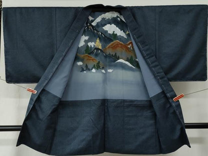 平和屋着物●男性 本場大島紬 アンサンブル 100亀甲 総詰め 正絹 逸品 未使用 CABC6552yc