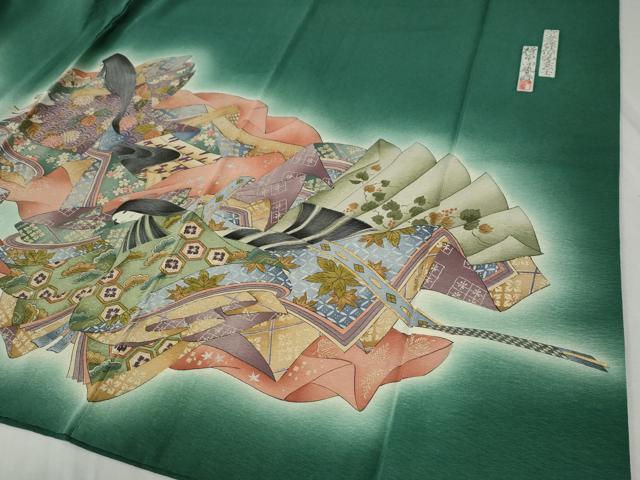 平和屋着物●友禅師・京の名工・伝統工芸士・樽本伊勢蔵 訪問着 十二単 暈し染め 正絹 逸品 CABC6555yc