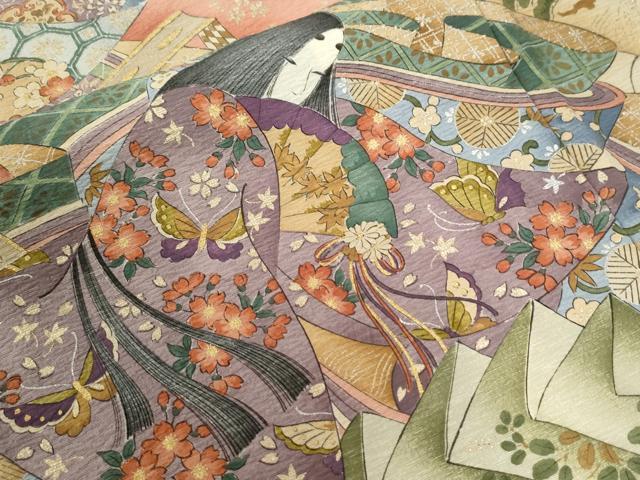 平和屋着物●友禅師・京の名工・伝統工芸士・樽本伊勢蔵 訪問着 十二単 暈し染め 正絹 逸品 CABC6555yc