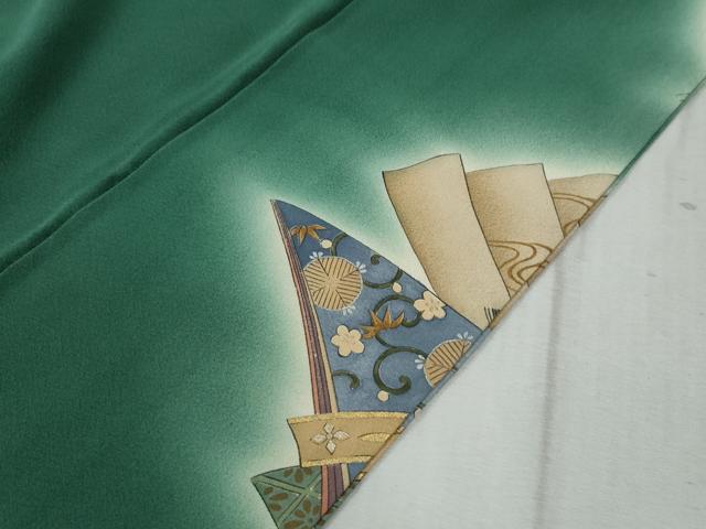 平和屋着物●友禅師・京の名工・伝統工芸士・樽本伊勢蔵 訪問着 十二単 暈し染め 正絹 逸品 CABC6555yc