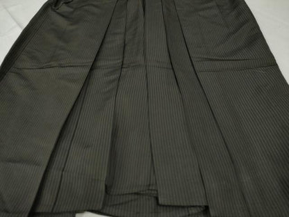 平和屋着物●男性 馬乗り袴 縞 正絹 逸品 CABC6556yc