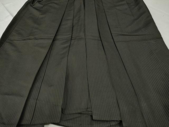 平和屋着物●男性 馬乗り袴 縞 正絹 逸品 CABC6556yc
