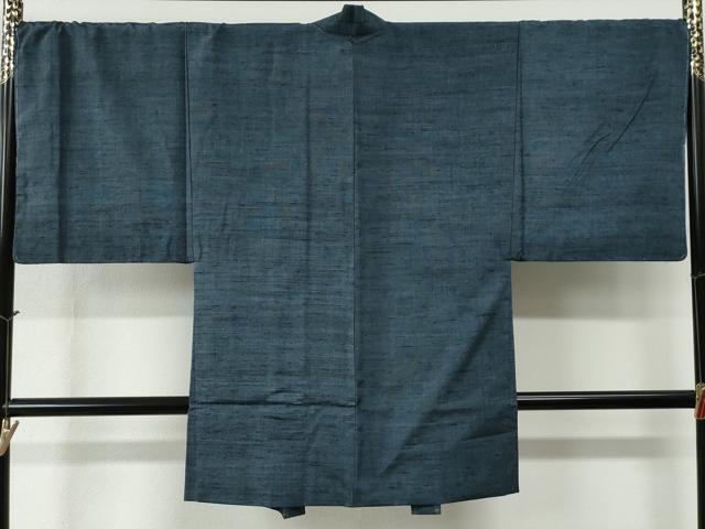 平和屋着物●男性 六條 ゆきやま紬 アンサンブル 霞文 証紙付き 正絹 逸品 未使用 CABC6557yc
