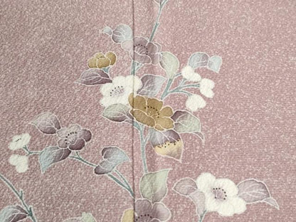 平和屋着物●訪問着 友禅 南天草花文 暈し染め 正絹 逸品 CABC6560yc