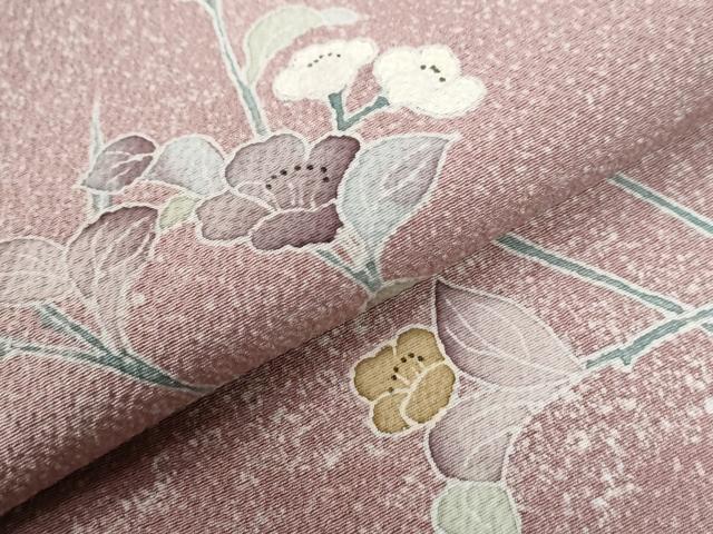 平和屋着物●訪問着 友禅 南天草花文 暈し染め 正絹 逸品 CABC6560yc