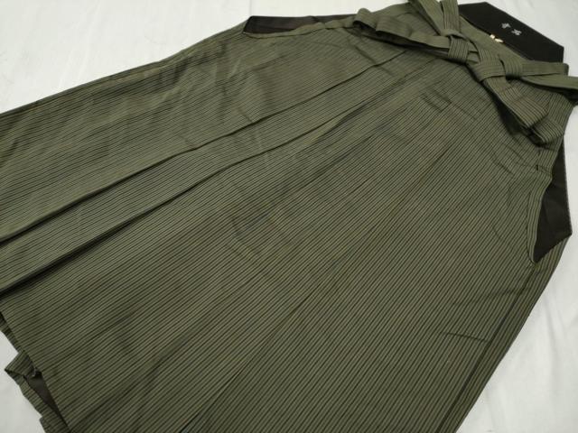 平和屋着物●男性 馬乗り袴 間道 正絹 逸品 CABC6561yc