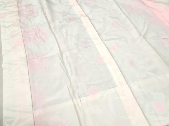 平和屋着物●振袖用長襦袢 無双仕立て 杜若地紋 暈し染め 正絹 逸品 未使用 CABC6563yc