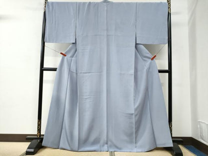 平和屋着物●上質な色無地　淡藤色　正絹　逸品　CABC6564yc