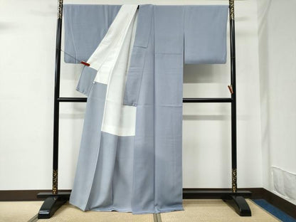 平和屋着物●上質な色無地　淡藤色　正絹　逸品　CABC6564yc