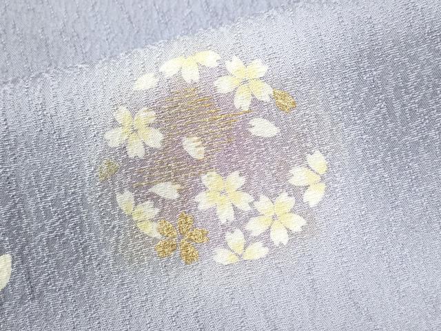 平和屋着物●訪問着　舞桜文　蛍暈し　金彩　正絹　逸品　CABC6566yc