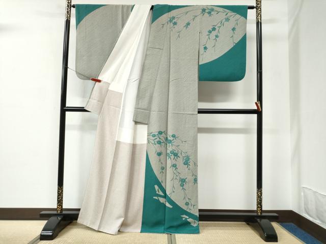 平和屋着物●訪問着　作家物　枝菊文　正絹　逸品　CABC6568yc