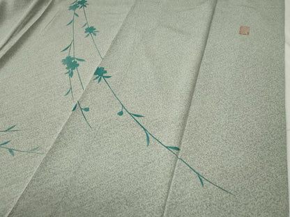 平和屋着物●訪問着　作家物　枝菊文　正絹　逸品　CABC6568yc
