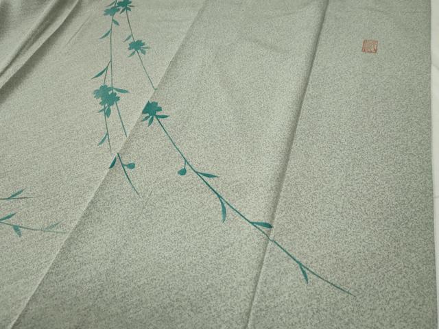 平和屋着物●訪問着　作家物　枝菊文　正絹　逸品　CABC6568yc