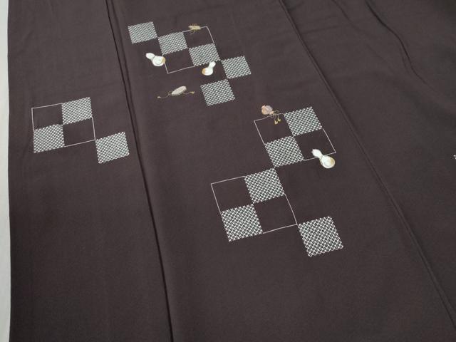 平和屋着物●訪問着　刺繍　瓢箪　打ち出の小槌　金彩　正絹　逸品　CABC6570yc