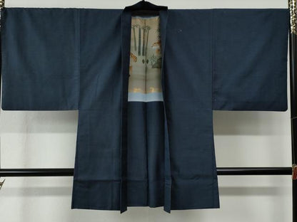 平和屋着物●男性 本場大島紬 アンサンブル 100亀甲 総詰め 羽裏：虎 正絹 逸品 CABC6571yc