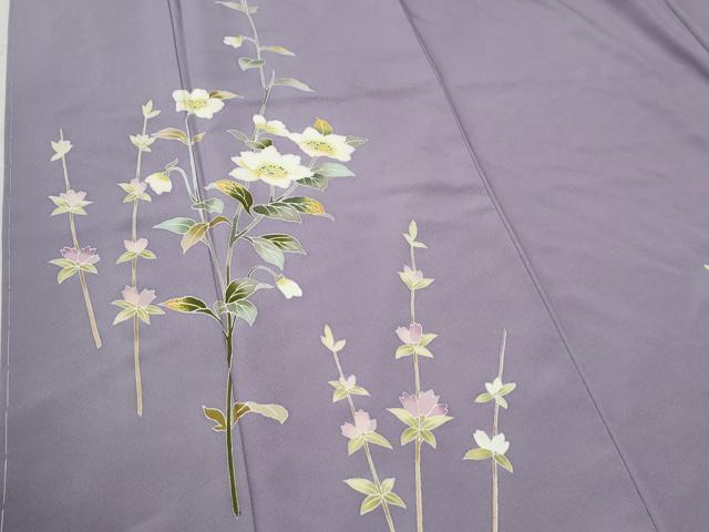 平和屋着物●訪問着　友禅　草花文　正絹　逸品　未使用　CABC6575yc
