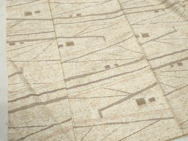 平和屋着物●ぜんまい絣　吉祥文　証紙付き　正絹　逸品　CABC6579yc